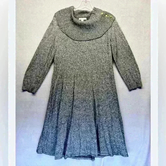 Dana Buchman Dresses & Skirts - Dana Buchman Cowl Neck Sweater Dress Size Medium